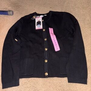 Nine West Black Cardigan with Gold Accents